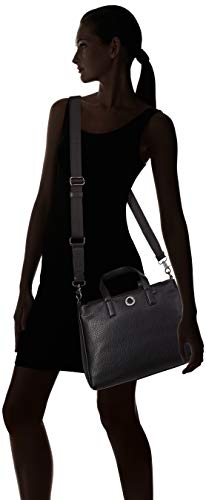 Mandarina Duck Mellow Leather, Cartera. para Mujer, Negro (Negro), 12x19x28 Centimeters (W x H x L)