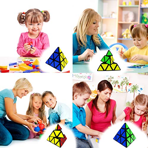 Maomaoyu Piramide Cubo 3x3 3x3x3 Pyraminx Speed Cube Niños Juguetes Educativos Negro