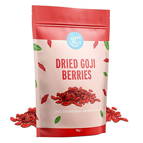 Marca Amazon - Happy Belly Bayas de goji deshidratadas, 2 x 500g