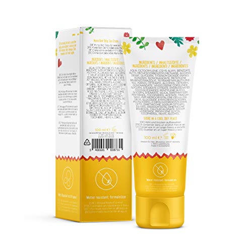 Marca Amazon- Mama Bear - Crema solar para bebés FPS 50 (Alta protección UVA/UVB)- 4 tubos - 4x100ml