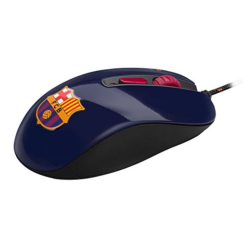 MARSGAMING Mars Gaming MMBC, Ratón Sensor Óptico 3200DPI, Oficial FC Barcelona Lassa, Azul