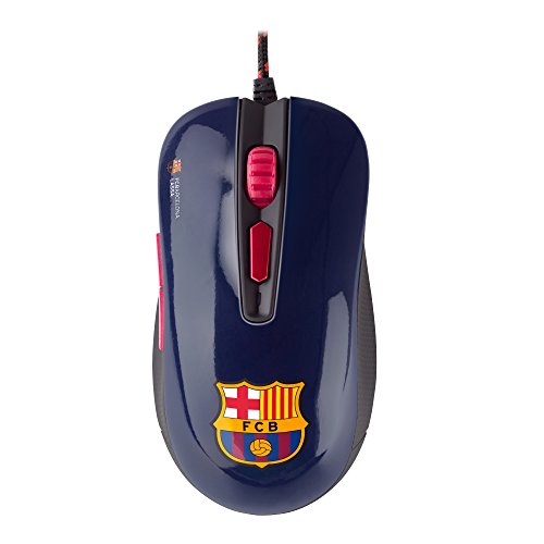 MARSGAMING Mars Gaming MMBC, Ratón Sensor Óptico 3200DPI, Oficial FC Barcelona Lassa, Azul