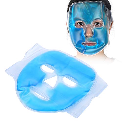 Mascarilla de gel de enfriamiento de hielo reutilizable, Mascarilla azul para aliviar la fatiga, Tratamientos para el frío y el calor Mascarilla facial completa, Mascarilla azul Relax