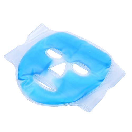 Mascarilla de gel de enfriamiento de hielo reutilizable, Mascarilla azul para aliviar la fatiga, Tratamientos para el frío y el calor Mascarilla facial completa, Mascarilla azul Relax