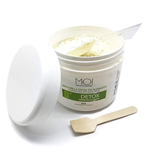 Mascarilla facial de alginatos DETOX con té verde y extracto limón 150gr. M·O·I Skincare