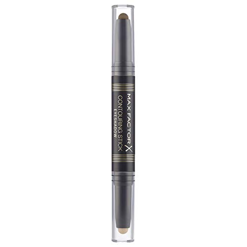 Max Factor Contouring Stick Eyeshadow - Sombra de ojos de doble cara, de larga duración, resistente al agua y a las manchas