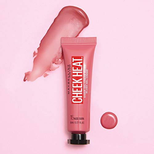 Maybelline New York - Blush colorete en crema Cheek Heat All in 1, 15 Nude Burn - 49 ml