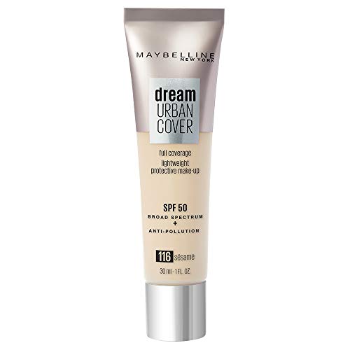 Maybelline New York Dream Urban Cover Tono 116 Sesame Base de Maquillaje con Spf 50 y Antioxidantes 21 g