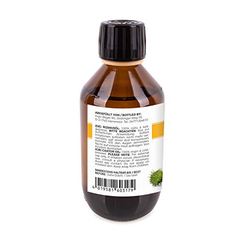 MeaVita Aceite De Ricino - 100% Puro Aceite Prensado En Frío, De Primera Calidad, 1 Paquete (1 X 250 Ml) 250 ml