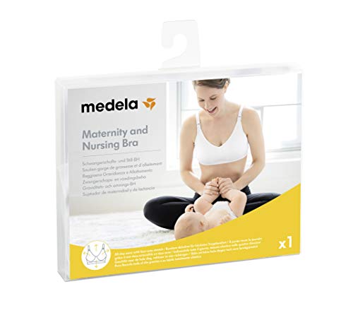 Medela Schwangerschafts-und Still BH Sujetador, Blanco, 40 (Talla de Fabricante: L) para Mujer