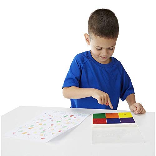 Melissa & Doug- Rainbow Cojín de Estampillas, Multicolor (11637)