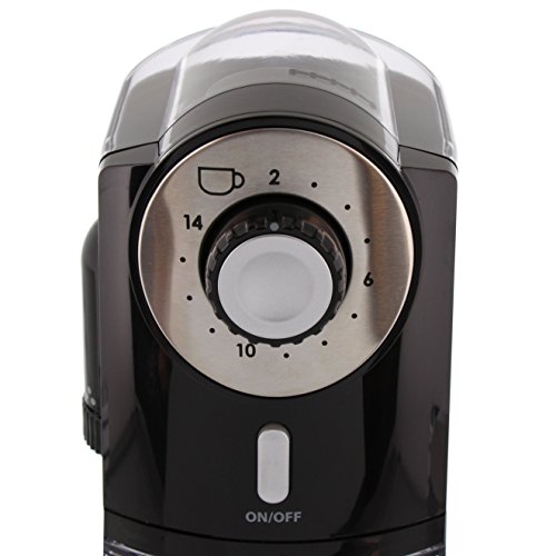 Melitta 1019-02 Molino - Molinillo de café eléctrico, Disco plano, Negro