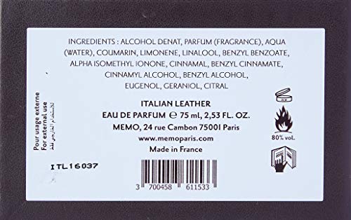 MEMO Italia pelle Eau De Parfum Vapo 75 ml, 1 Pack (1 x 75 ml)