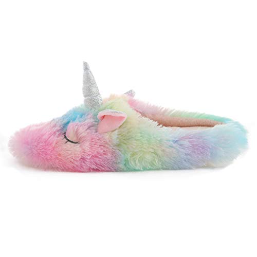 Millffy - Zapatillas de unicornio con diseño de unicornio, diseño de unicornio, para niñas