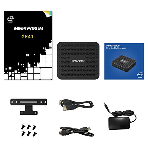 Mini PC, Intel Celeron Processor J4125 CPU de Cuatro núcleos DDR de 8 GB/SSD Mini computadora de Escritorio con Windows 10, conexión HDMI y DP, WiFi de Banda Dual 2.4 + 5.8 G, BT 4.2, 4 * USB 3.0