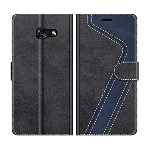 MOBESV Funda para Samsung Galaxy A5 2017, Funda Libro Samsung A5 2017, Funda Móvil Samsung Galaxy A5 2017 Magnético Carcasa para Samsung Galaxy A5 2017 Funda con Tapa, Elegante Negro