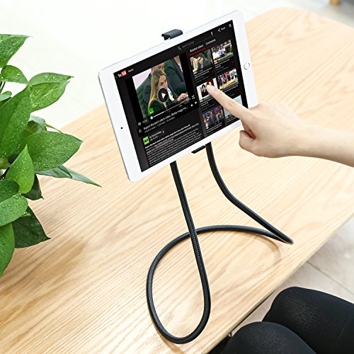 MoKo Soporte Teléfono Celular de 4"-10.5" Compatible con iPhone 11 Pro MAX, iPhone 11 Pro, iPhone 11, iPad 10.2" 2019, Galaxy Note 10 Plus 6.8"/Note 10 6.3", Galaxy S20 6.2" - Negro