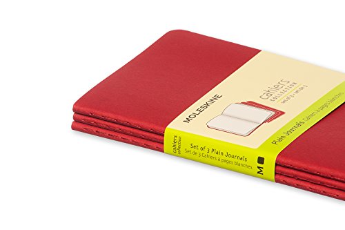 Moleskine CH113 - Set de 3 cuadernos, pocket 9 x 14, color rojo