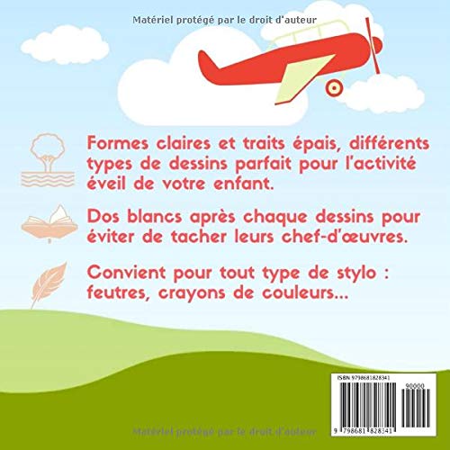 Mon premier livre de coloriage | Véhicules, tracteurs, avions, trains et voitures | Dès 2 ans | Papier qualité crème |: 42 de pages de coloriage pour ... plus jeune âge | Coloriage éveil enfants |