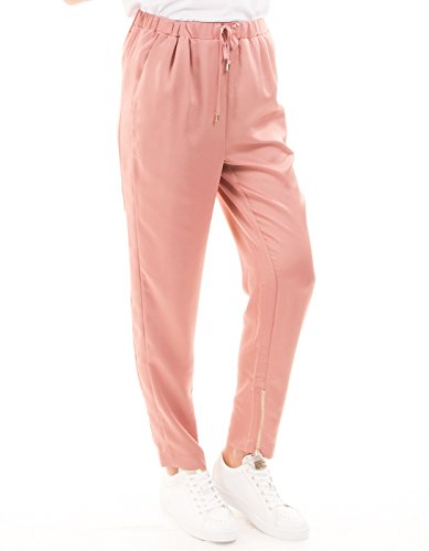 Morgan de Toi Pantalones Rosa Cremalleras (Rosa - 38)