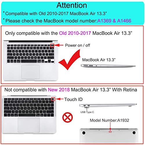 MOSISO Funda Dura Compatible con MacBook Air 13 Pulgadas (A1369 / A1466, Versión 2010-2017), Ultra Delgado Carcasa Rígida Protector de Plástico Cubierta, Camello