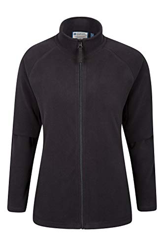 Mountain Warehouse Jersey Polar Raso para Mujer - Suéter Ligero - Secado rápido - Sudadera cálida y Suave - Ideal para Viajar y pasear Negro 40