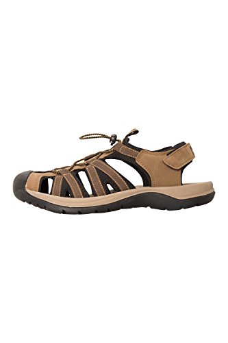 Mountain Warehouse Sandalias Senderismo Hombre Bay Reef - Zapatos de Verano con Empeine sintético, Forro de Neopreno, Peso Ligero, Espuma amortiguadora - Playa, Caminar Marrón 42