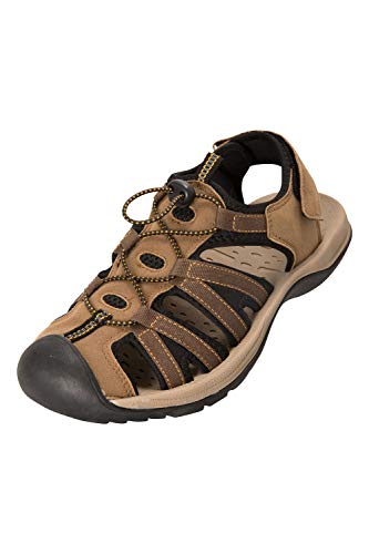 Mountain Warehouse Sandalias Senderismo Hombre Bay Reef - Zapatos de Verano con Empeine sintético, Forro de Neopreno, Peso Ligero, Espuma amortiguadora - Playa, Caminar Marrón 42