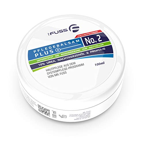 Mr. Fuss Cuidado Bálsamo Plus 100 ml callos Bálsamo anticallos Soporte Crema contra durezas y piel seca con 10% Urea para desgastadas pies