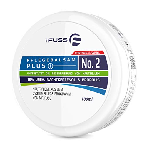 Mr. Fuss Cuidado Bálsamo Plus 100 ml callos Bálsamo anticallos Soporte Crema contra durezas y piel seca con 10% Urea para desgastadas pies