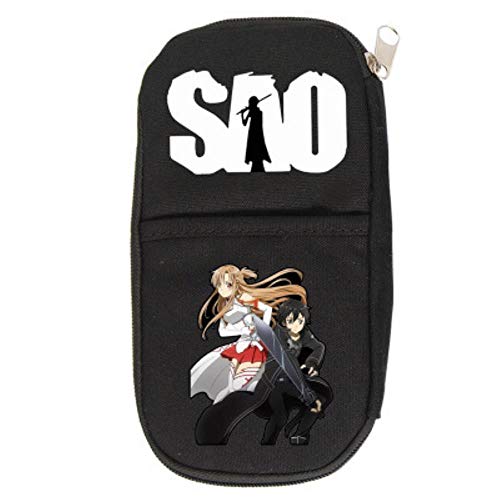 MUATE Anime Cosplay Single Layer Pencil Case Sword Art Online Pen Box Estuche para Bolígrafos para Estudiantes Adolescentes