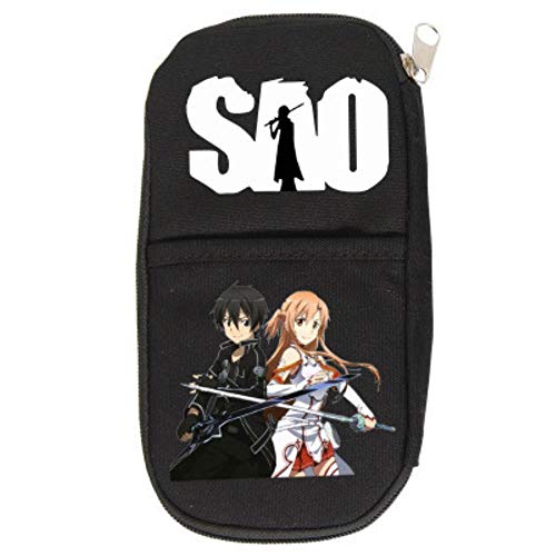 MUATE Anime Cosplay Single Layer Pencil Case Sword Art Online Pen Box Estuche para Bolígrafos para Estudiantes Adolescentes