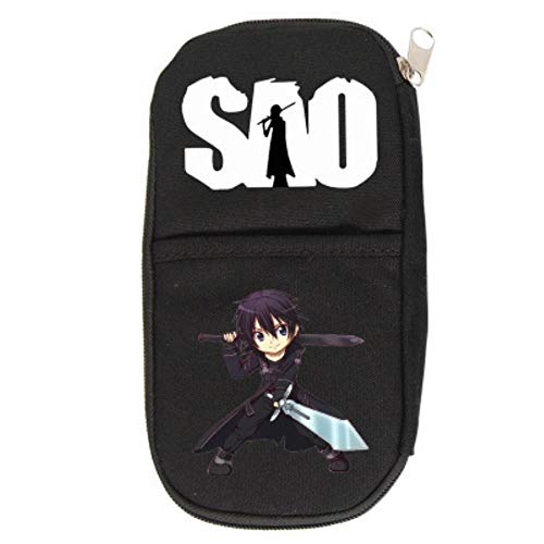 MUATE Anime Cosplay Single Layer Pencil Case Sword Art Online Pen Box Estuche para Bolígrafos para Estudiantes Adolescentes