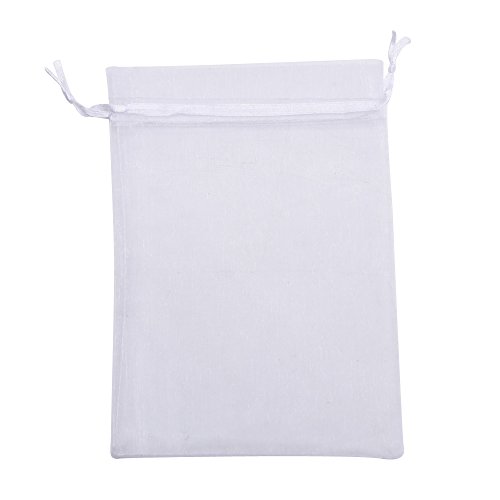 Mudder Organza Bolsa de Regalo Bodas Favor Bolsas Joyas, 50 Piezas (Blanco)