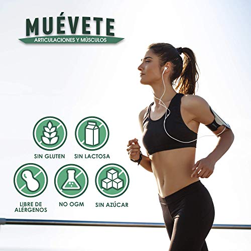 Muévete | Potente antiinflamatorio con acción analgésica | Regenerador articular | Potente cúrcuma + colágeno + magnesio + condroitina + MSM + vitamina C | 50 gummies