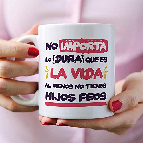 MUGFFINS Tazas para Mamá –"Al menos no tienes hijos feos" – Regalos para el día de la Madre/Desayunos originales