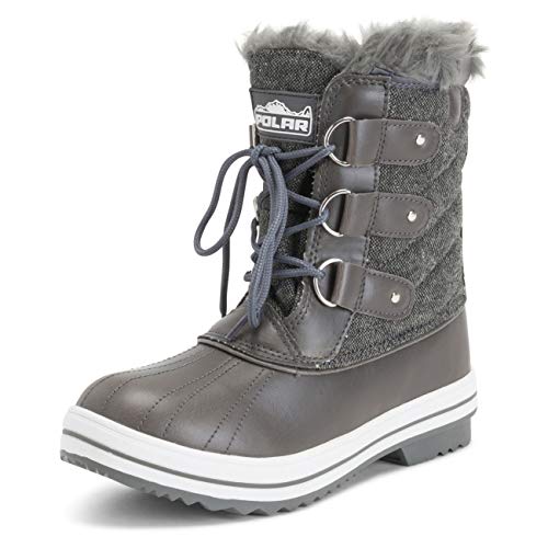 Mujer Acolchado Corto Pato Forrada De Piel Cordones Nieve Invierno Bota - GRT39 - AYC0036