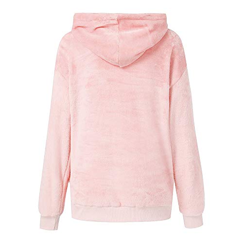 Mujer Caliente y Esponjoso Tops Chaqueta Suéter Abrigo Jersey Mujer Otoño-Invierno Talla Grande Hoodie Sudadera con Capucha riou