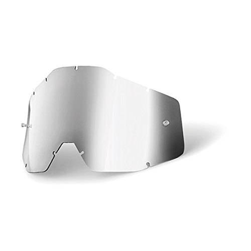 Mx 100 Percent Racecraft, Pantalla Para Gafas de Buceo, Compatible con Racecraft, Accuri y Strata, Plata, Talla Única