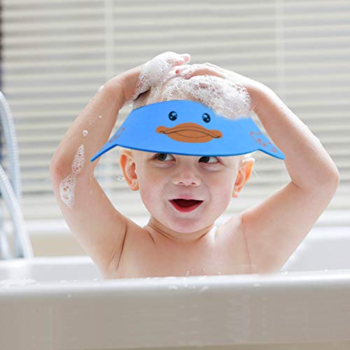 NATEE 2pcs Sombrero de Ducha para Bebé, Sombrero Protección de Ojos de Bebé, Gorro de Ducha Ajustable para Bebé, Sombrero de Sol de Bebé Resina Protección de Ojo Oído para Bebé de 3 Meses a 6 Años