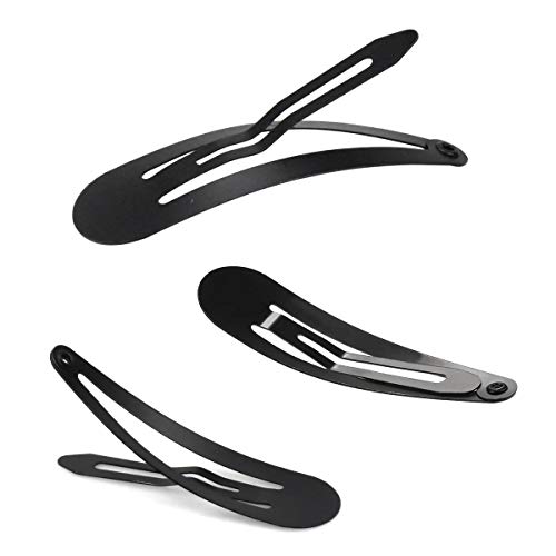 NATUCE 50PCS Negro Pinza de Pelo para Niñas Mujeres, 5CM Clips de Pelo de Metal, Horquillas Pelo, Accesorios Cabello, Pinza para el Cabello, Pernos de Pelo, Clips de pelo para Niñas, Bebe, Chicas