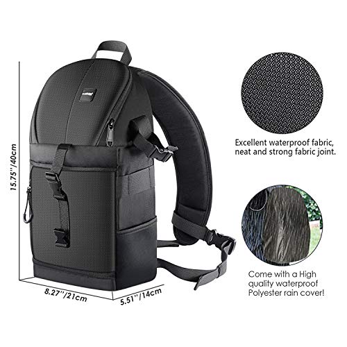 Neewer Professional Mochila con Funda para Cámara Nikon Canon Sony y otras Cámaras y Lentes DSLR Trípode otros Accesorios Bolsa Resistente al Agua y a Prueba de Roturas con Divisores Acolchados