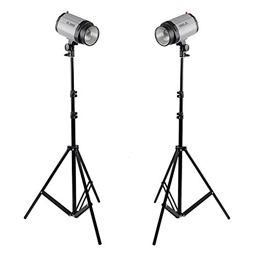 Neewer, Trípode de Iluminación Ligero para Flash Speedlight Softbox, Fotografía y Grabación de Vídeo, 260 centímetros, pack de 2 unidades