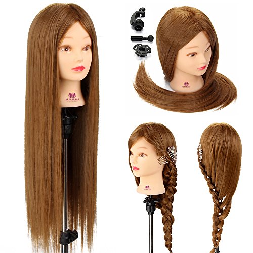 Neverland Kid Connection - Cabeza de maniquí para prácticas de peluquería (66 cm)