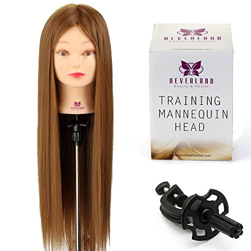 Neverland Kid Connection - Cabeza de maniquí para prácticas de peluquería (66 cm)