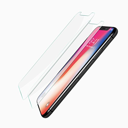 NEW'C 2 Unidades, Protector de Pantalla para iPhone 11 Pro, iPhone X, iPhone XS, Antiarañazos, Antihuellas, Sin Burbujas, Dureza 9H, 0.33 mm Ultra Transparente, Vidrio Templado Ultra Resistente