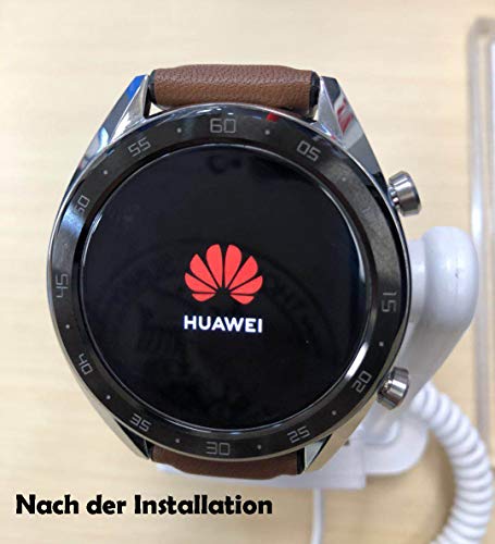 NEWZEROL [Paquete de 4 para Huawei Watch GT/GT Active/GT Protector de Pantalla Elegante (tamaño actualizado) 2.5D Arcos Edges 9 Dureza Protector de Pantalla de Vidrio Templado de Alta definición