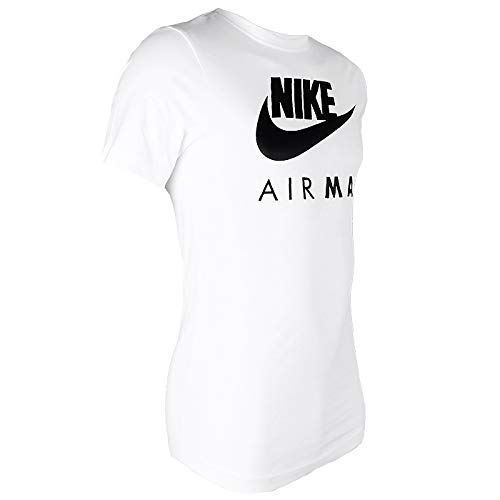 Nike Air Max - Camiseta de manga corta y cuello redondo, para hombre S-2 X L blanco blanco Medium