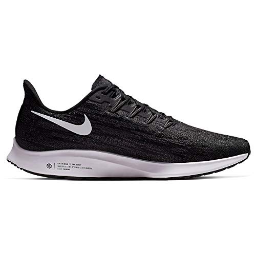 Nike Air Zoom Pegasus 36, Zapatillas de Running para Hombre, Negro (Black/White/Thunder Grey 002), 41 EU