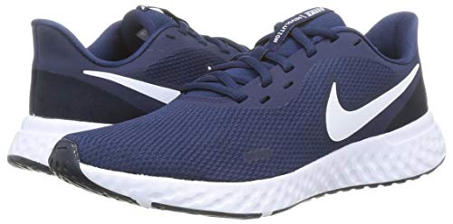 Nike Revolution 5, Zapatillas de Atletismo para Hombre, Multicolor (Midnight Navy White Dark Obsidian), 42 EU